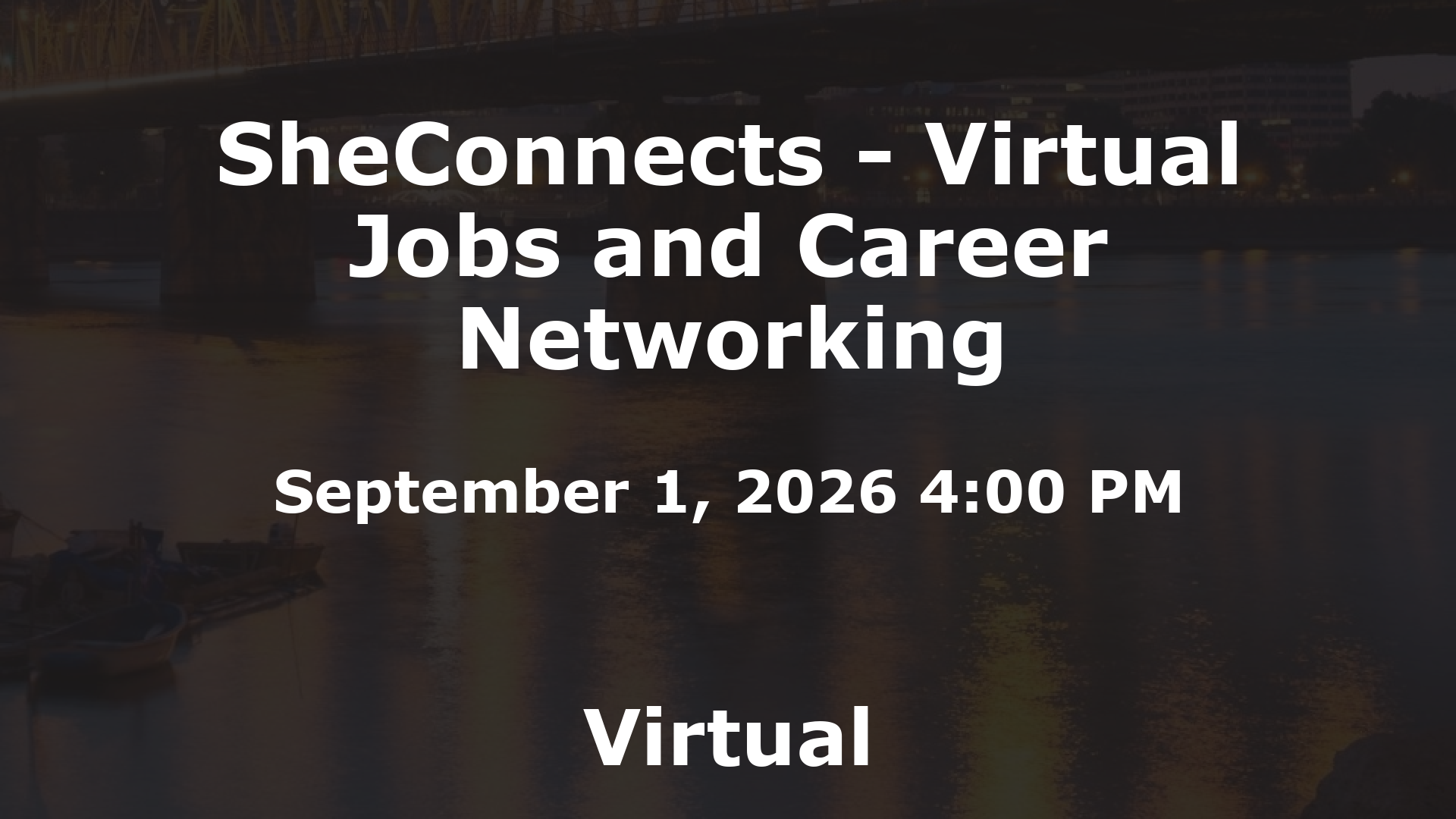 SheConnects - Virtual Jobs and Career Networking event image